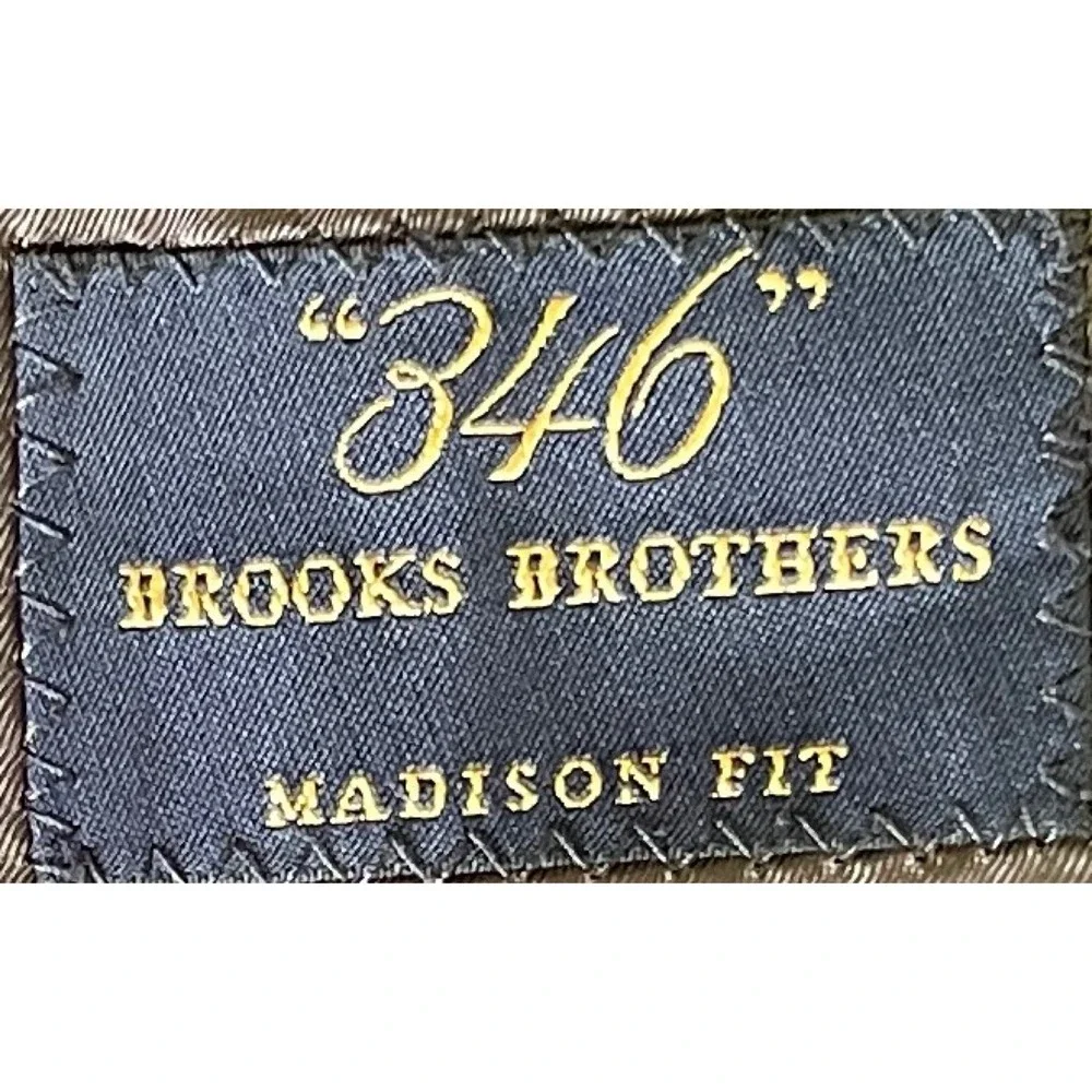 Brooks Brothers 346 Madison Fit Wool Sport Coat Blazer Gray 40S Mens